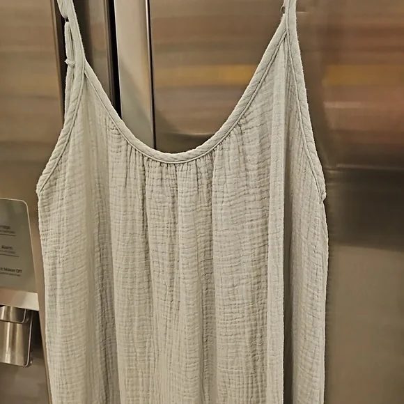 💕FRESH LAUNDRY💕 Gauze Flowy Dress ~ 100% Cotton Light Gray Small S NWOT - Picture 3 of 12